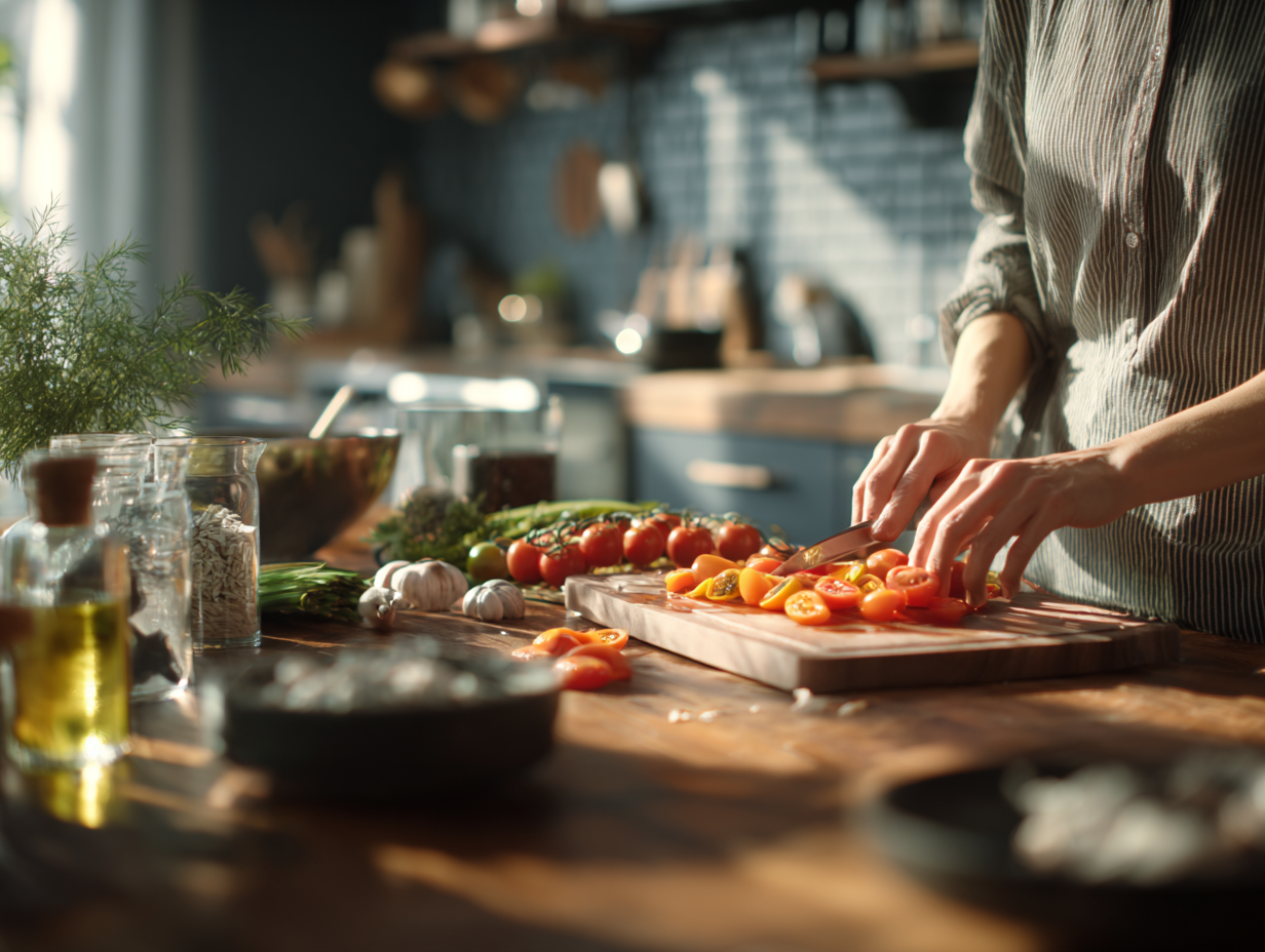 Приготування здорової їжі на кухні